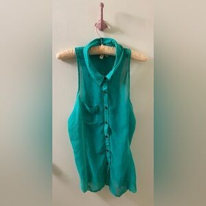 We The Free Sleeveless Button-Up Blouse